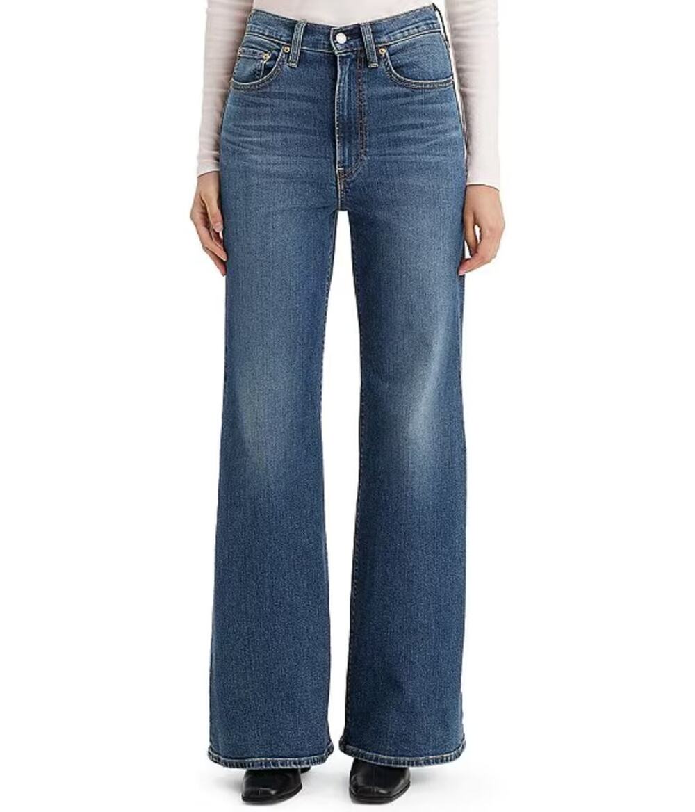 LEVI'S Womens Ribcage Bell Jeans 32x32 US 14 Blue New York Moment A75030002 NWT